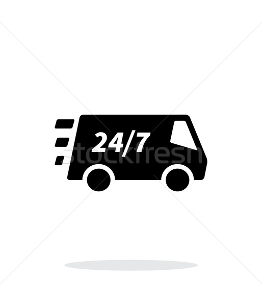 Delivery day and night support icon on white background. Stock photo © tkacchuk