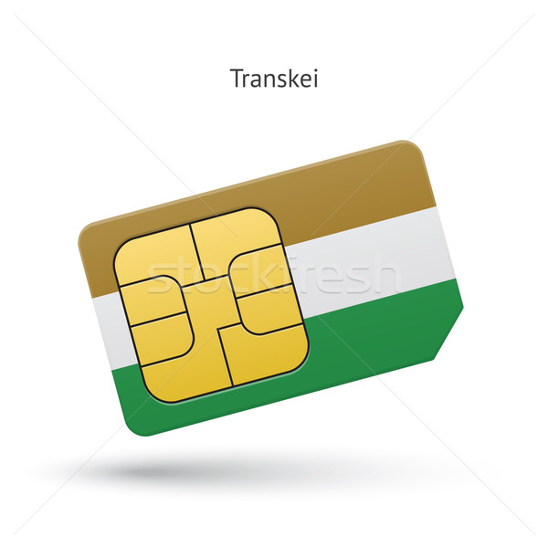 Transkei mobile phone sim card with flag. Stock photo © tkacchuk