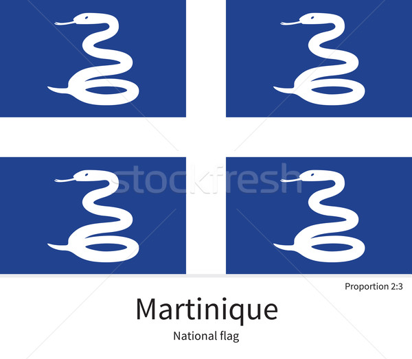 National flag of Martinique with correct proportions, element, colors Stock photo © tkacchuk