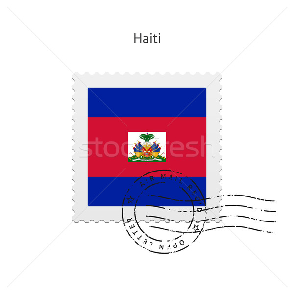 Foto stock: Haiti · bandeira · branco · assinar · carta