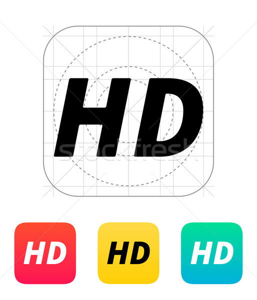 HD quality video icon. Stock photo © tkacchuk