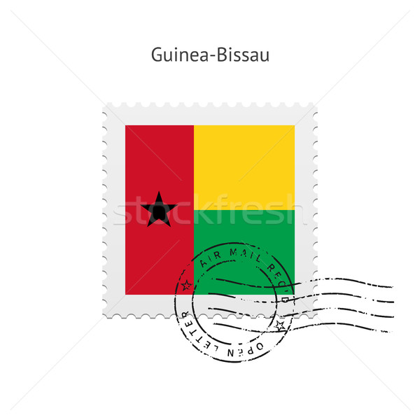 Guinea-Bissau Flag Postage Stamp. Stock photo © tkacchuk