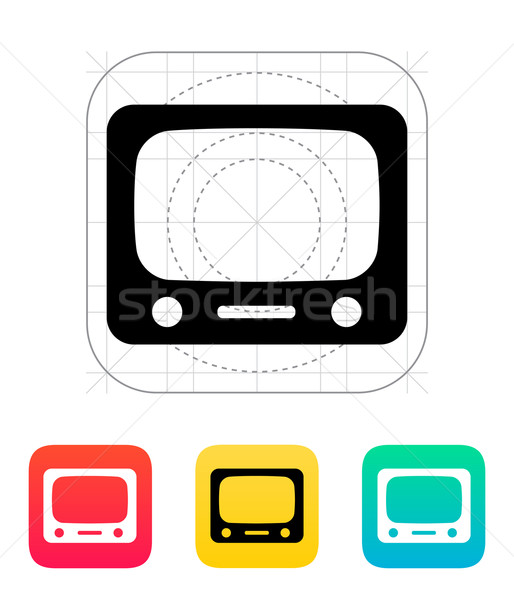 телевизор икона интернет телевидение знак сеть Сток-фото © tkacchuk