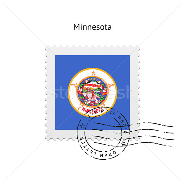 State of Minnesota flag postage stamp. Stock photo © tkacchuk
