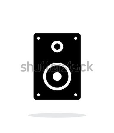 Audio speakers icon on white background. Stock photo © tkacchuk