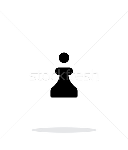 Chess Pawn simple icon on white background. Stock photo © tkacchuk