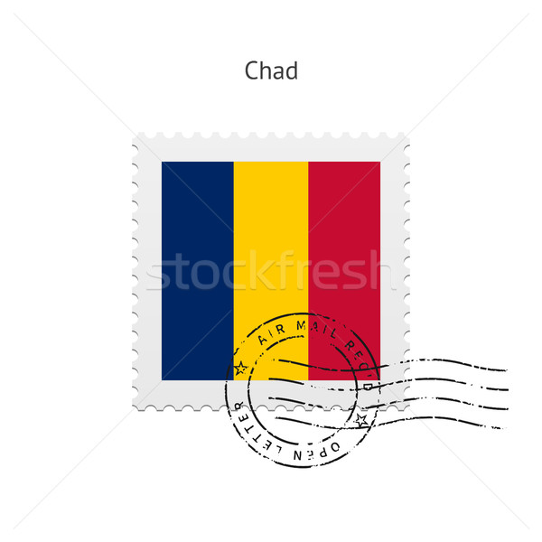 Chad Flag Postage Stamp. Stock photo © tkacchuk