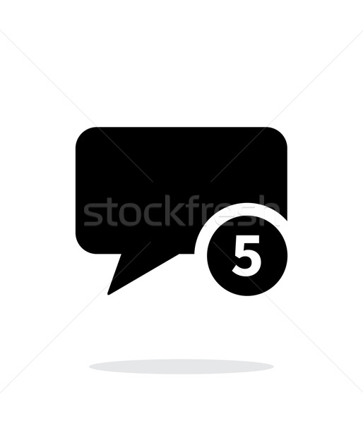 Message bubble with number icon on white background. Stock photo © tkacchuk