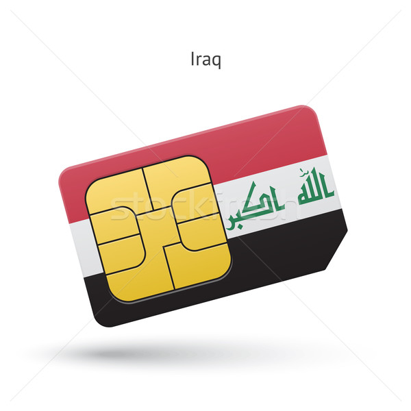 伊拉克 手機 卡 旗 業務 設計 商業照片 © tkacchuk