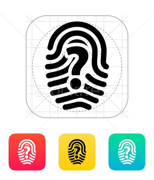 Question mark sign thumbprint icon. Stock photo © tkacchuk