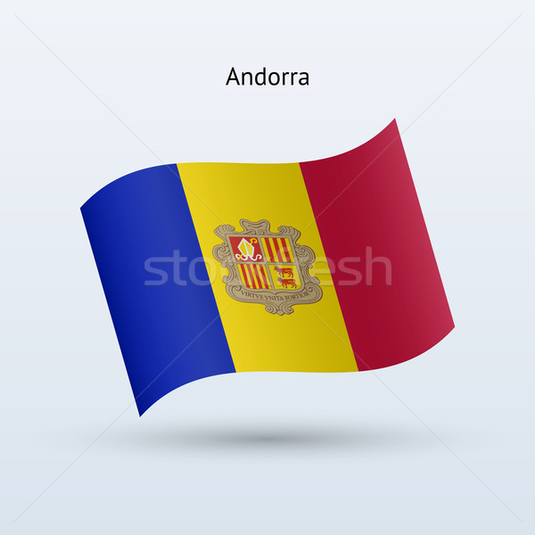 Andorra bandeira forma cinza viajar Foto stock © tkacchuk