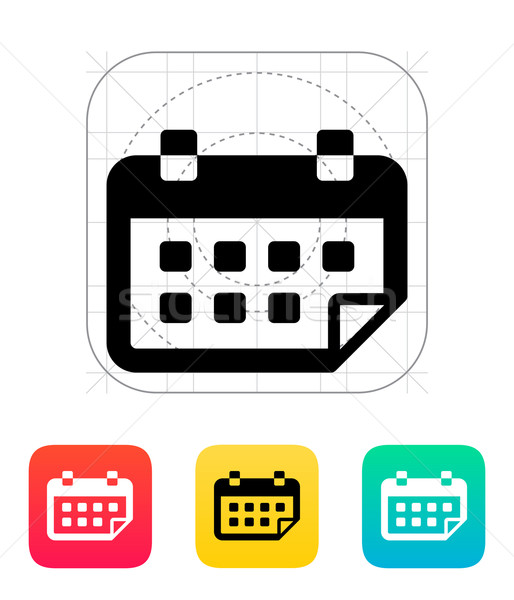 Kalendarza ikona graficzne plan planowania numer Zdjęcia stock © tkacchuk