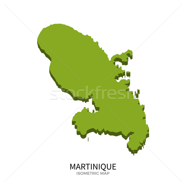 Isometric map of Martinique detailed vector illustration Stock photo © tkacchuk