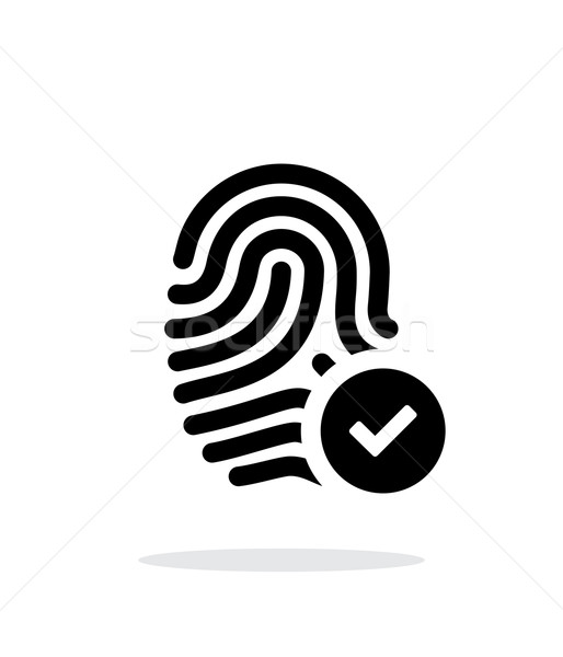 Fingerprint accepted icon on white background. Stock photo © tkacchuk