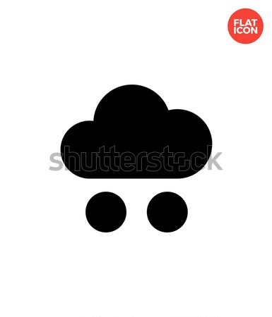 Hail weather icon on white background. Stock photo © tkacchuk