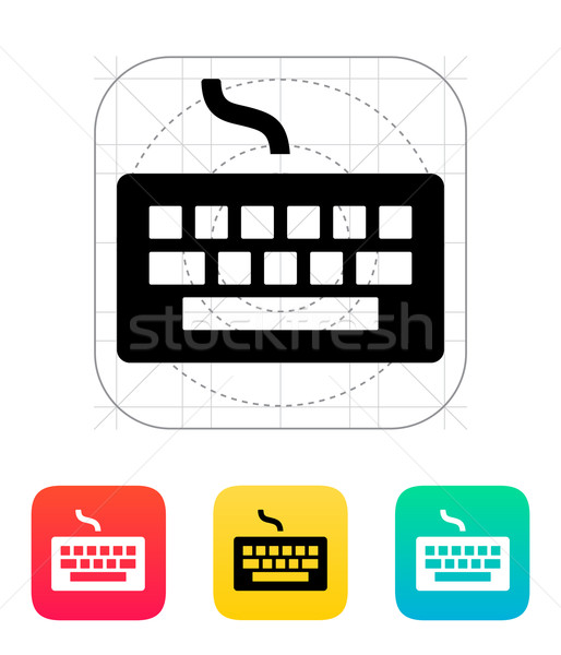 Wired keyboard icon. Stock photo © tkacchuk