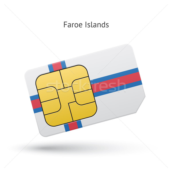 Faroe Islands mobile phone sim card with flag. Stock photo © tkacchuk