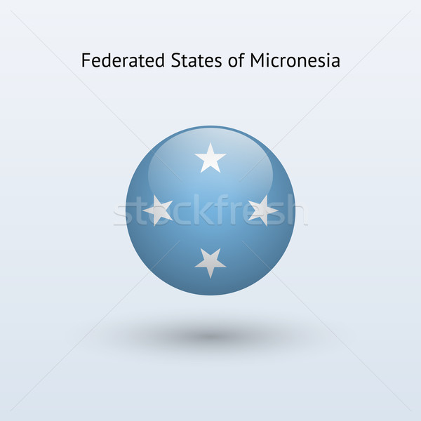 Micronesia bandera gris signo web viaje Foto stock © tkacchuk