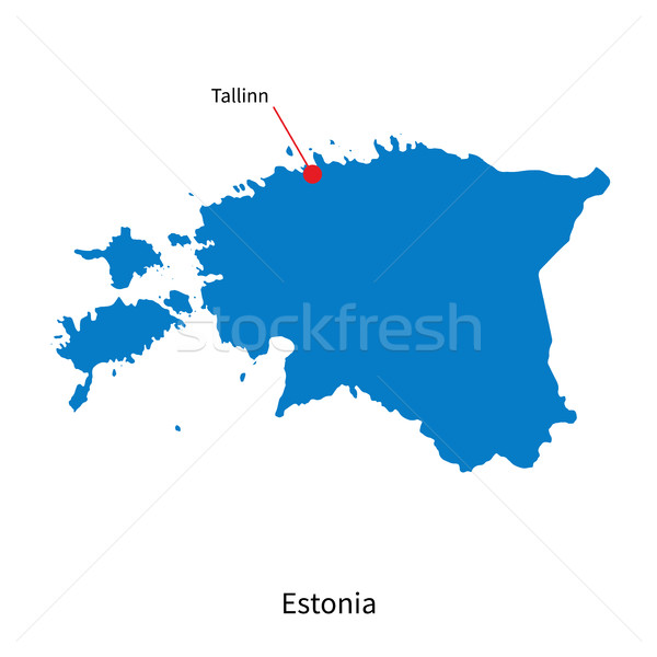 Détaillée vecteur carte Estonie ville Tallinn Photo stock © tkacchuk