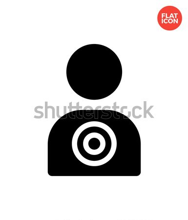Human target icon on white background. Stock photo © tkacchuk
