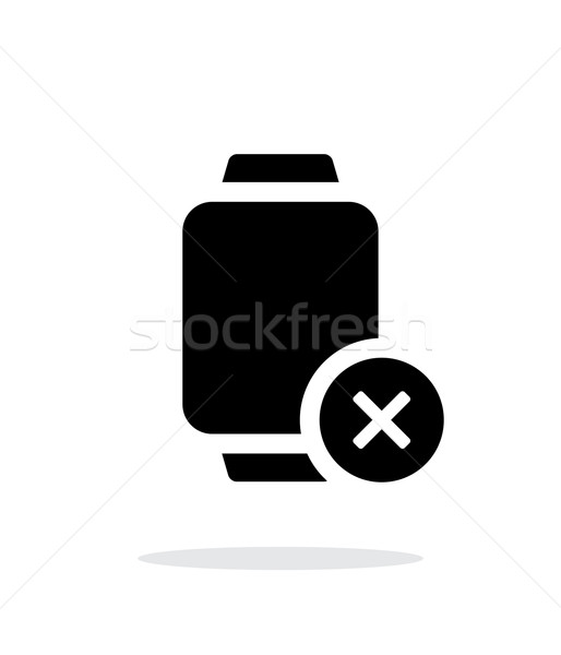 Cancel sign on smart watch simple icon on white background. Stock photo © tkacchuk