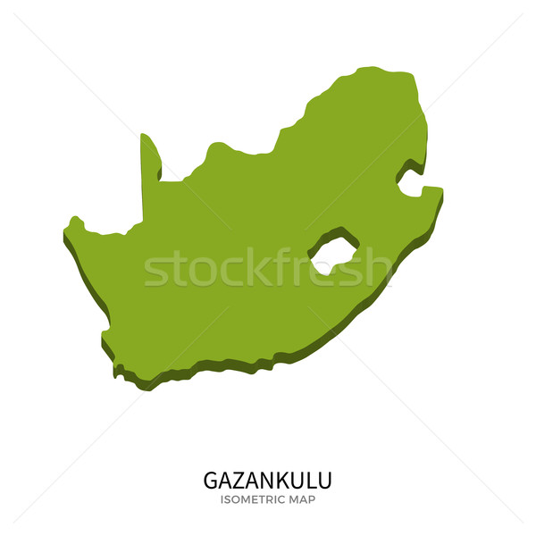 Isometric map of Gazankulu detailed vector illustration Stock photo © tkacchuk