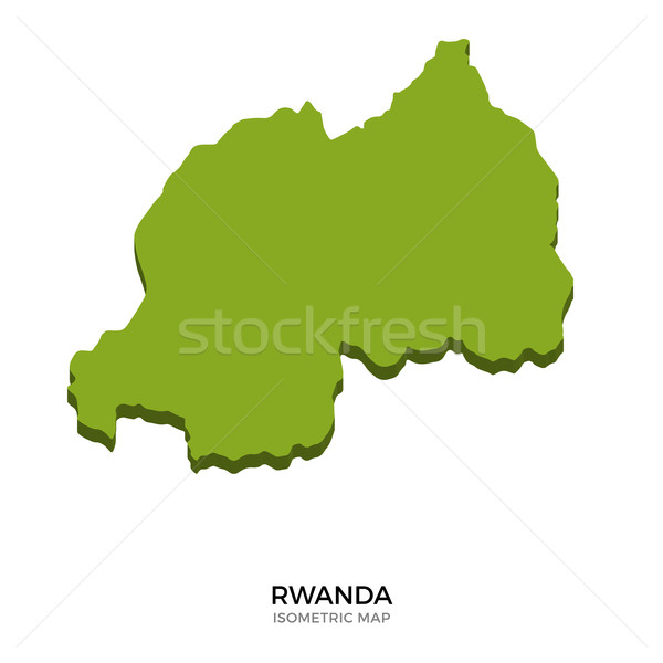 Isometric map of Rwanda detailed vector illustration Stock photo © tkacchuk