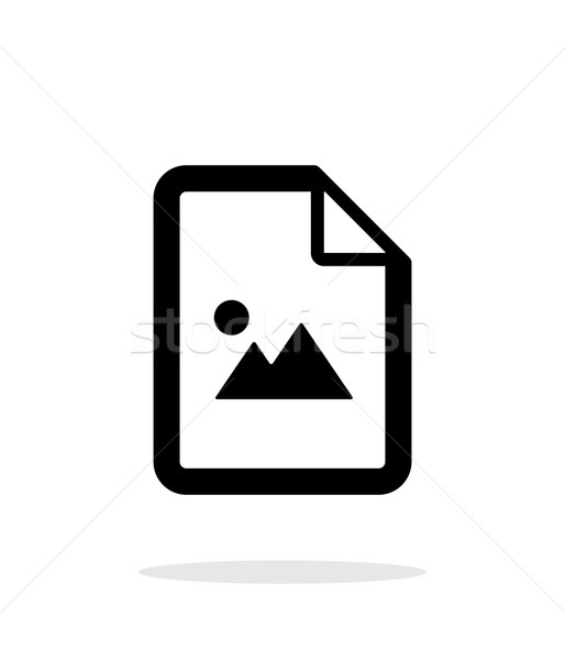 Photo file icon on white background. Stock photo © tkacchuk