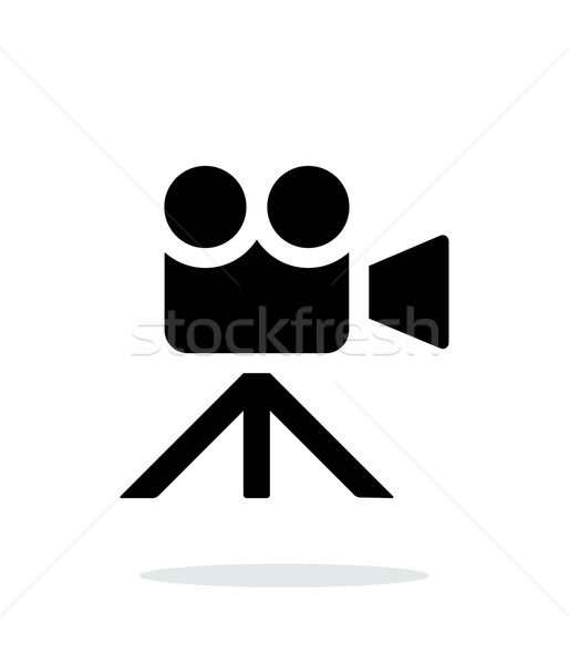 Movie camera simple icon on white background. Stock photo © tkacchuk