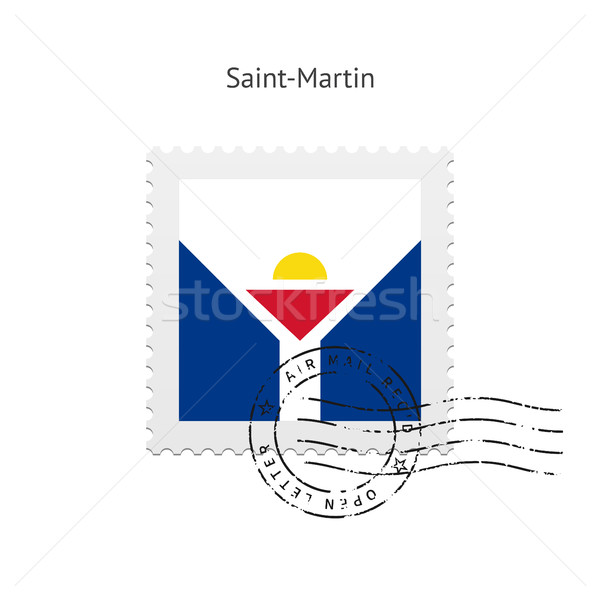 Saint-Martin Flag Postage Stamp. Stock photo © tkacchuk