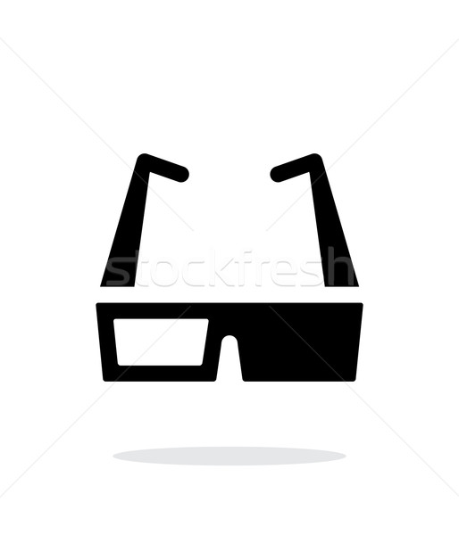 Cinema glasses simple icon on white background. Stock photo © tkacchuk