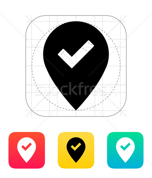 Accept map pin icon. Stock photo © tkacchuk
