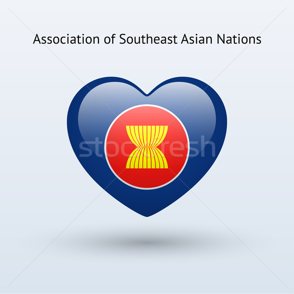 Love Association of Southeast Asian Nations symbol. Stock photo © tkacchuk