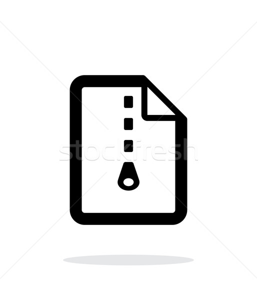 Archive file icon on white background. Stock photo © tkacchuk