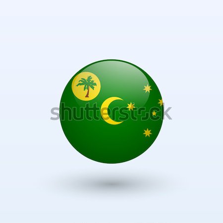 Cocos Islands and Keeling Islands round flag. Stock photo © tkacchuk
