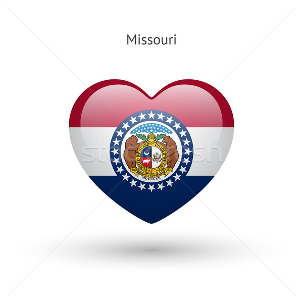 Amour Missouri symbole coeur pavillon icône [[stock_photo]] © tkacchuk