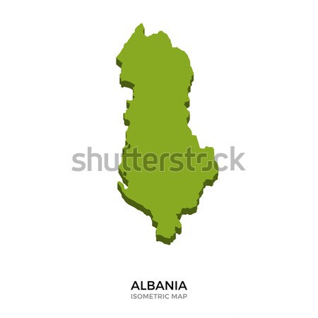 Isométrica mapa Albânia detalhado isolado 3D Foto stock © tkacchuk