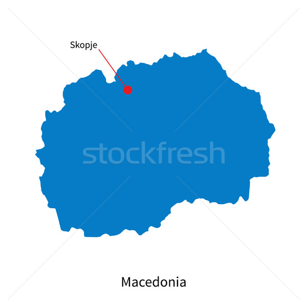 подробный вектора карта Македонии город образование Сток-фото © tkacchuk