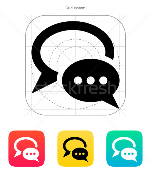 Dialogue bubble icon. Vector illustration. Stock photo © tkacchuk