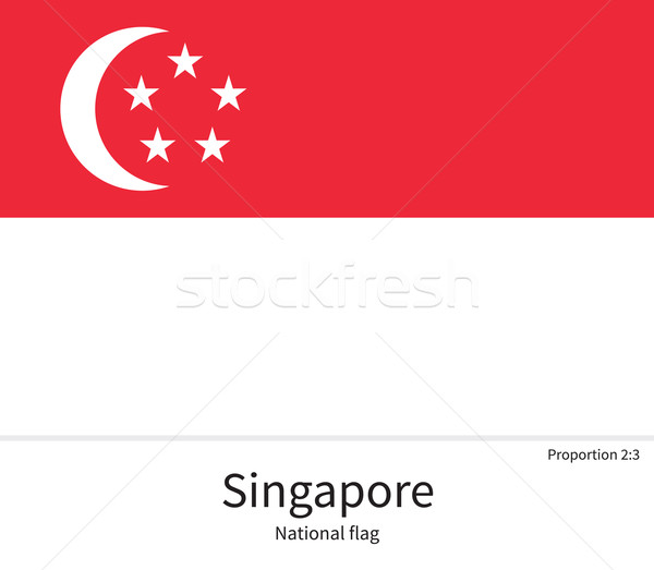 Stock foto: Flagge · Singapur · korrigieren · Element · Farben · Bildung