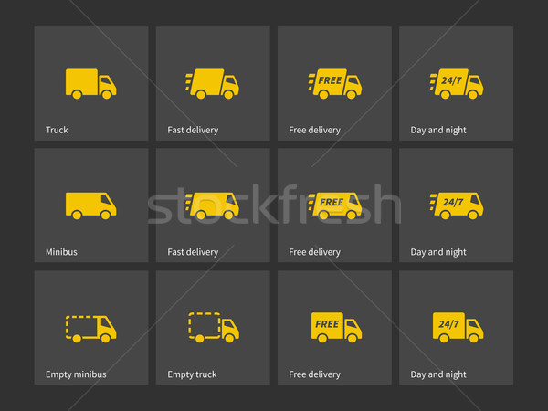 бесплатная доставка иконки бизнеса интернет грузовика магазин Сток-фото © tkacchuk