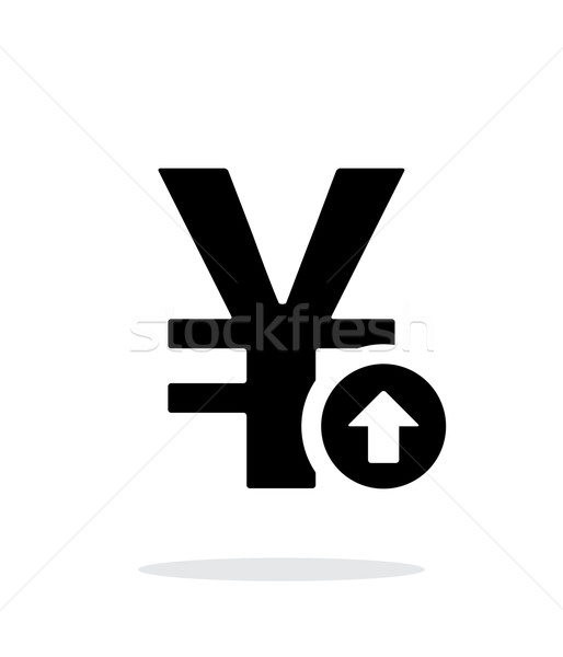 Chinese yuan exchange rate up icon on white background. Stock photo © tkacchuk