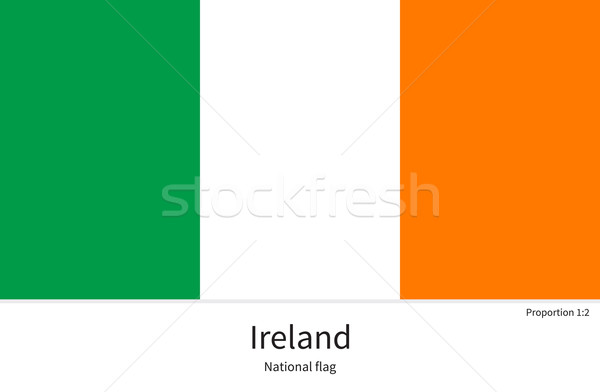 National flag of Ireland with correct proportions, element, colors Stock photo © tkacchuk