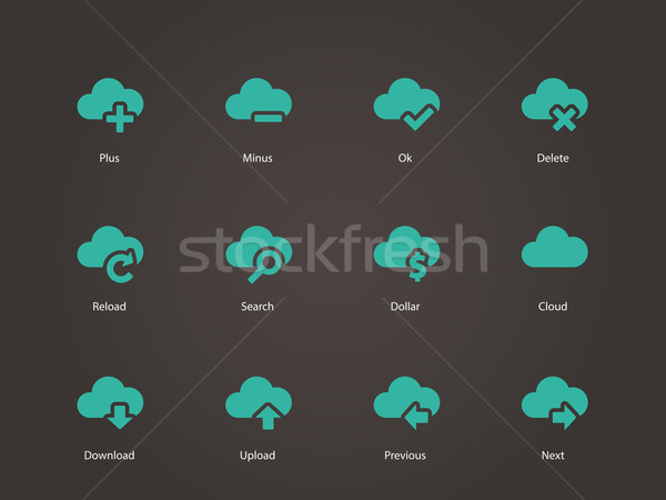 Nube iconos Internet portátil tecnología signo Foto stock © tkacchuk