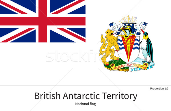 National flag of British Antarctic Territory with correct proportions, element, colors Stock photo © tkacchuk