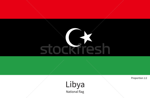 Bandiera Libia correggere elemento colori istruzione Foto d'archivio © tkacchuk