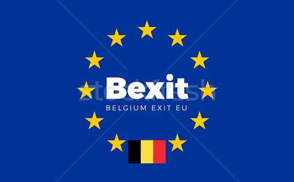 Flag of Belgium on European Union. Bexit - Belgium Exit EU Europ Stock photo © tkacchuk