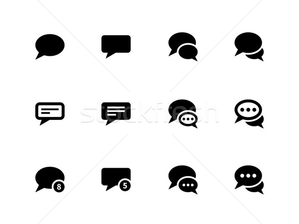 Message bubble icons on white background. Stock photo © tkacchuk