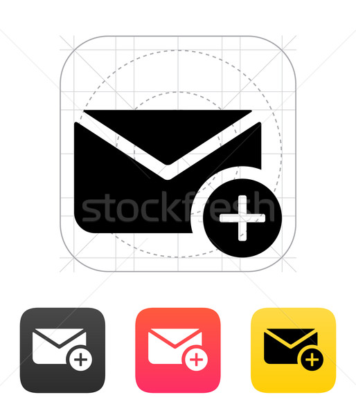 Zdjęcia stock: Mail · ikona · biały · kopercie · znaki · internetowych