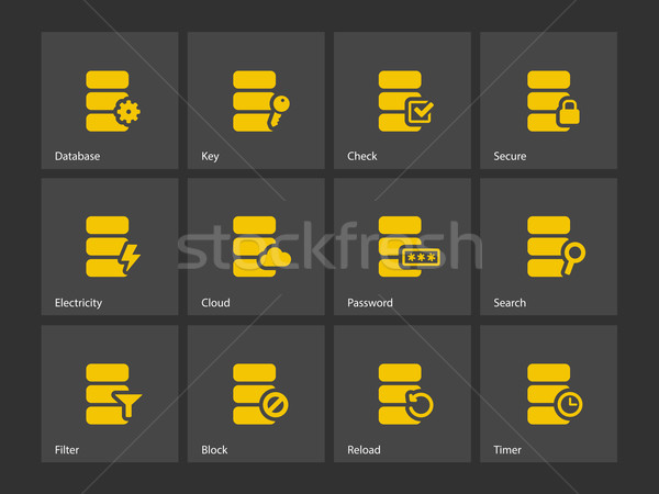 データベース アイコン デザイン サーバー セキュリティ 表 ストックベクター C Tkacchuk Stockfresh